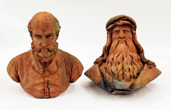 Coppia di busti, sec. XX                                                    - Asta Arredi antichi e contemporanei, Gioielli, Collectibles - Poggio Bracciolini Casa d'Aste