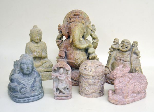 Sette sculture, arte orientale, sec. XX&nbsp;&nbsp;&nbsp;&nbsp;&nbsp;&nbsp;&nbsp;&nbsp;&nbsp;&nbsp;&nbsp;&nbsp;&nbsp;&nbsp;&nbsp;&nbsp;&nbsp;&nbsp;&nbsp;&nbsp;&nbsp;&nbsp;&nbsp;&nbsp;&nbsp;&nbsp;&nbsp;&nbsp;&nbsp;&nbsp;&nbsp;&nbsp;&nbsp;&nbsp;&nbsp;