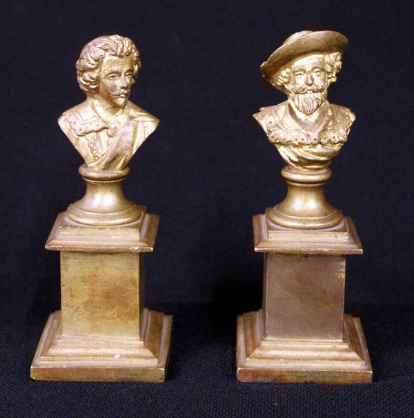 Coppia di piccoli busti, Olanda, inizi sec. XX,&nbsp;&nbsp;&nbsp;&nbsp;&nbsp;&nbsp;&nbsp;&nbsp;&nbsp;&nbsp;&nbsp;&nbsp;&nbsp;&nbsp;&nbsp;&nbsp;&nbsp;&nbsp;&nbsp;&nbsp;&nbsp;&nbsp;&nbsp;&nbsp;&nbsp;&nbsp;&nbsp;  - Asta Gioielli, Argenti, Arredi, Oggetti d'arte e Dipinti - Poggio Bracciolini Casa d'Aste