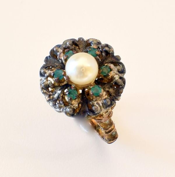 ANELLO IN ORO KT 18 , ARGENTO, ZAFFIRI E PERLA&nbsp;&nbsp;&nbsp;&nbsp;&nbsp;&nbsp;&nbsp;&nbsp;&nbsp;&nbsp;&nbsp;&nbsp;&nbsp;&nbsp;&nbsp;&nbsp;&nbsp;&nbsp;&nbsp;&nbsp;&nbsp;&nbsp;&nbsp;&nbsp;&nbsp;&nbsp;&nbsp;&nbsp;