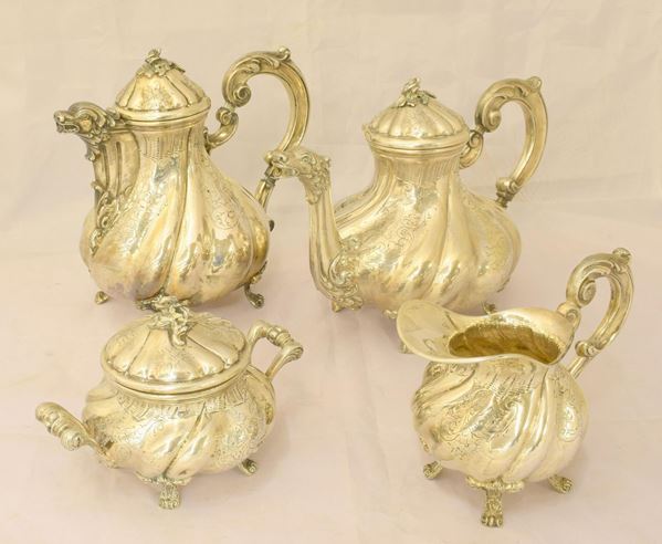 SERVITO DA TE' E CAFFE' , ARGENTIERE PROSERBIO ACHILLE&nbsp;&nbsp;&nbsp;&nbsp;&nbsp;&nbsp;&nbsp;&nbsp;&nbsp;&nbsp;&nbsp;&nbsp;&nbsp;&nbsp;&nbsp;&nbsp;&nbsp;&nbsp;&nbsp;&nbsp;  - Asta Mobili, Oggetti d'arte, Gioielli e Collezionismo - Poggio Bracciolini Casa d'Aste
