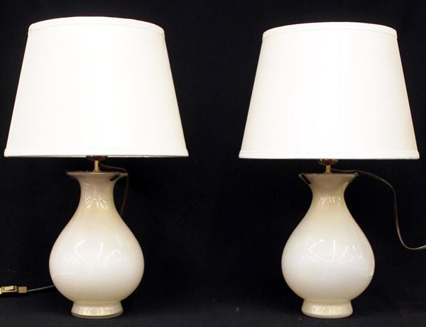 Coppia di vasi montati a lampade, Murano, sec. XX&nbsp;&nbsp;&nbsp;&nbsp;&nbsp;&nbsp;&nbsp;&nbsp;&nbsp;&nbsp;&nbsp;&nbsp;&nbsp;&nbsp;&nbsp;&nbsp;&nbsp;&nbsp;&nbsp;&nbsp;&nbsp;&nbsp;&nbsp;&nbsp;&nbsp;