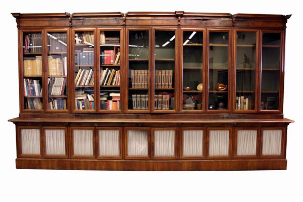 Grande libreria, sec. XIX  - Asta Mobili, Oggetti d'arte, Gioielli e Collezionismo - Poggio Bracciolini Casa d'Aste