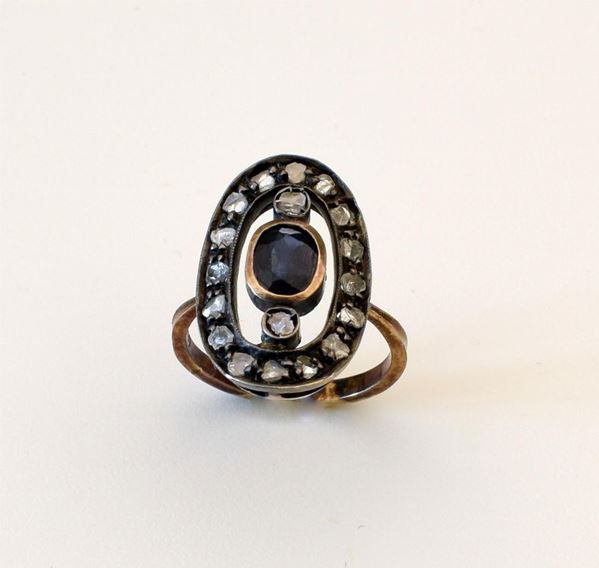 ANELLO IN ORO KT 18 , ARGENTO, DIAMANTI E ZAFFIRO&nbsp;&nbsp;&nbsp;&nbsp;&nbsp;&nbsp;&nbsp;&nbsp;&nbsp;&nbsp;&nbsp;&nbsp;&nbsp;&nbsp;&nbsp;&nbsp;&nbsp;&nbsp;&nbsp;&nbsp;&nbsp;&nbsp;&nbsp;&nbsp;&nbsp;