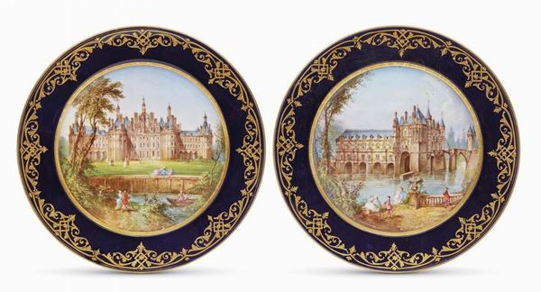 Coppia di piatti, Sevres, Chateau Des Tuileries, 1845&nbsp;&nbsp;&nbsp;&nbsp;&nbsp;&nbsp;&nbsp;&nbsp;&nbsp;&nbsp;&nbsp;&nbsp;&nbsp;&nbsp;&nbsp;&nbsp;&nbsp;&nbsp;&nbsp;&nbsp;&nbsp;