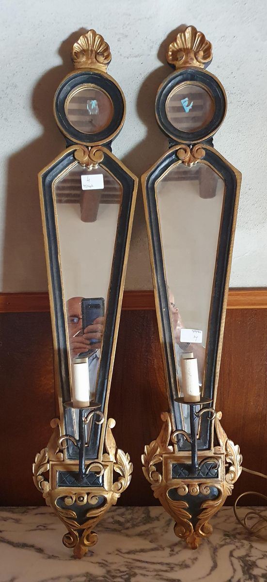 Coppia di specchierine , sec XX                                             - Asta Opere e Oggetti d'arte antica e Contemporanea, Gioielli - Poggio Bracciolini Casa d'Aste