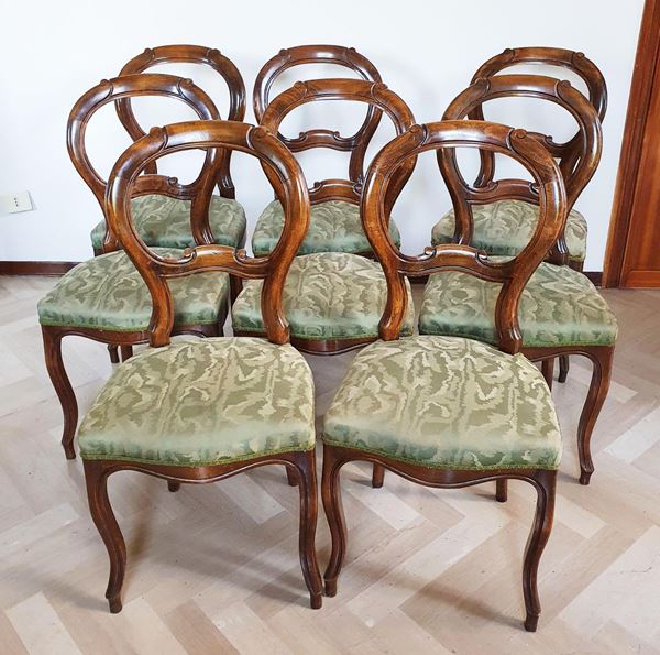 Dieci sedie, in stile Luigi Filippo, sec. XX&nbsp;&nbsp;&nbsp;&nbsp;&nbsp;&nbsp;&nbsp;&nbsp;&nbsp;&nbsp;&nbsp;&nbsp;&nbsp;&nbsp;&nbsp;&nbsp;&nbsp;&nbsp;&nbsp;&nbsp;&nbsp;&nbsp;&nbsp;&nbsp;&nbsp;&nbsp;&nbsp;&nbsp;&nbsp;&nbsp;  - Asta Opere e Oggetti d'arte antica e Contemporanea, Gioielli - Poggio Bracciolini Casa d'Aste