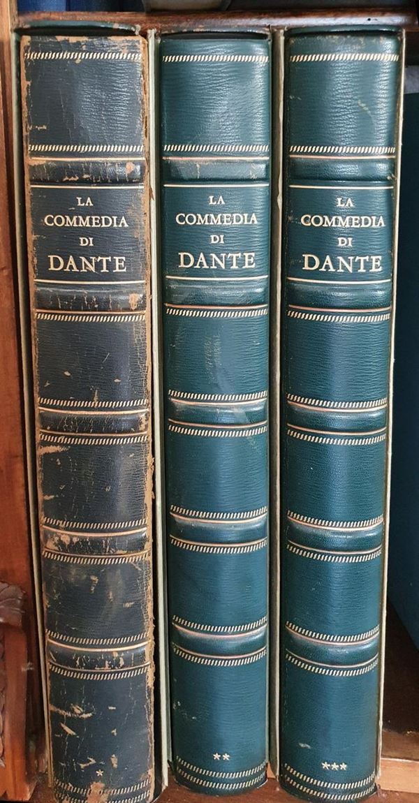 Tre volumi, La Commedia di Dante Alighieri, editore Aldo Martello 1965&nbsp;&nbsp;&nbsp;&nbsp;