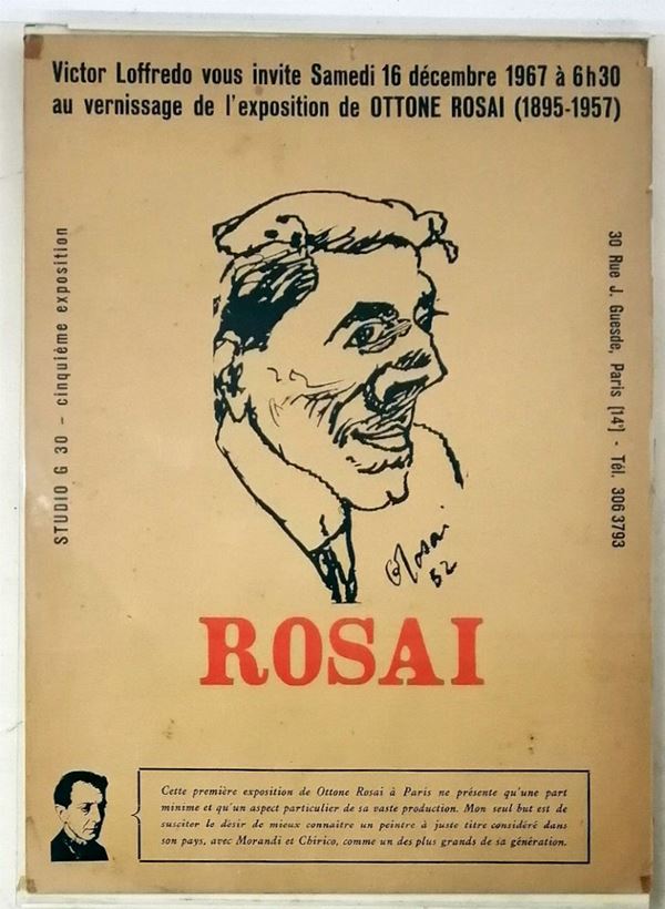 



Manifesto per mostra di Ottone Rosai, datato 16 dicembre 1967,