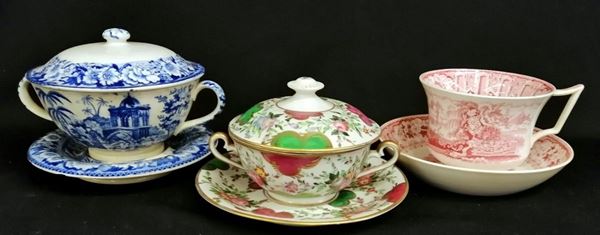 Due tazze da puerpera, sec. XIX   - Asta COLLECTIBLES, Mobili, Arredi e Dipinti dal secolo XVI al XX - Poggio Bracciolini Casa d'Aste