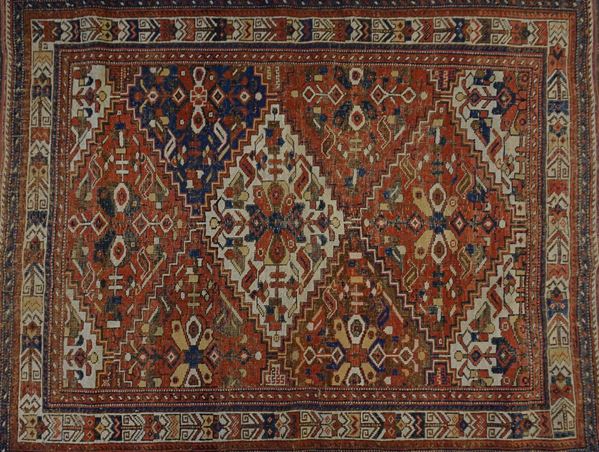 Tappeto caucasico, secolo XIX  - Asta ANTIQUARIATO: ARREDI MOBILI E OGGETTI D'ARTE - Poggio Bracciolini Casa d'Aste