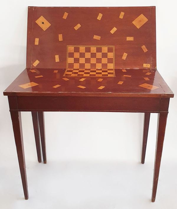 Tavolino da gioco, sec. XX 