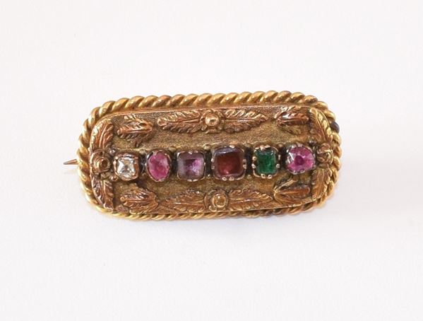 



SPILLA IN ORO 9KT , E PIETRE  - Asta ANTIQUARIATO, COLLECTIBLES, GIOIELLI - Poggio Bracciolini Casa d'Aste