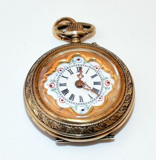 



OROLOGIO DA TASCHINO , SEC. XX IN ORO KT 9