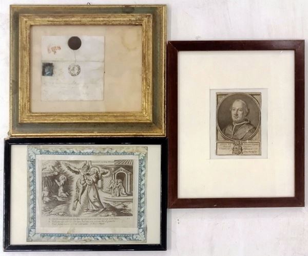 SCENA SACRA, FRONTE DI LETTERA E PIO SESTO