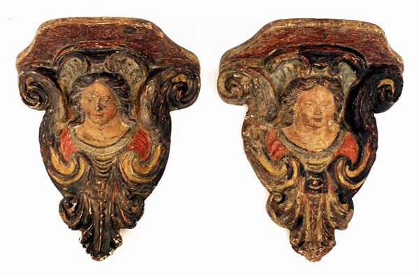 



Coppia di mensoloni, sec. XVII