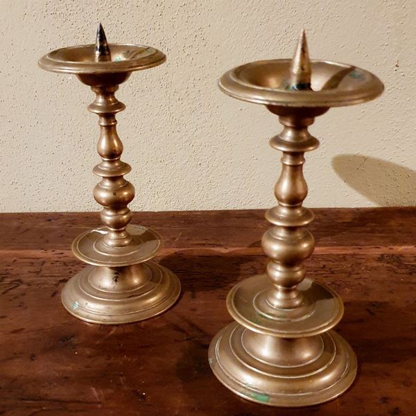 



Coppia di piccoli candelieri, Toscana, sec. XVIII