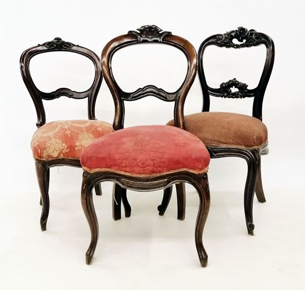 



Serie di tre sedie, sec. XIX  - Asta Gioielli, Arredi d'antiquariato, Dipinti dal XVI al XX Secolo e Argenti - Poggio Bracciolini Casa d'Aste