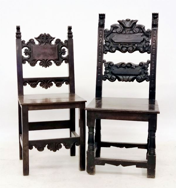 



Due sedie, sec. XVII  - Asta Gioielli, Arredi d'antiquariato, Dipinti dal XVI al XX Secolo e Argenti - Poggio Bracciolini Casa d'Aste