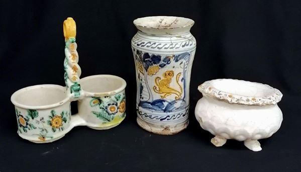



Serie di tre oggetti, sec. XVII e XVIII