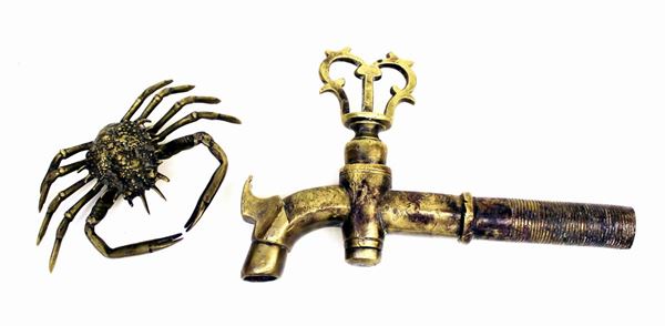 



Calamaio, sec. XIX, in ottone realizzato a granceola