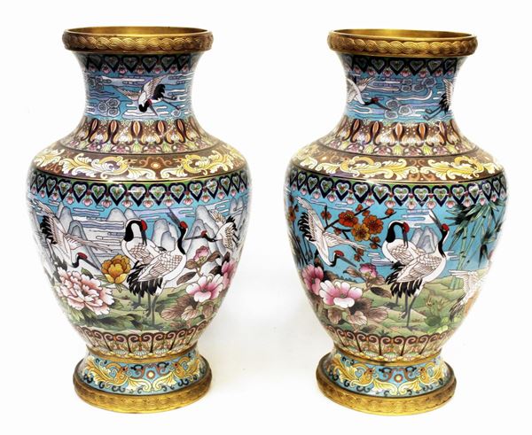 



Coppia di vasi, Cina, sec. XX