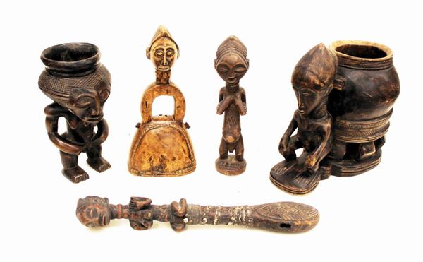 



Cinque sculture, arte africana, sec. XX