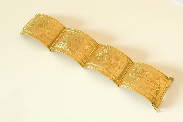 BRACCIALE , FIRMATO FAVILLI IN ORO GIALLO KT 18                             