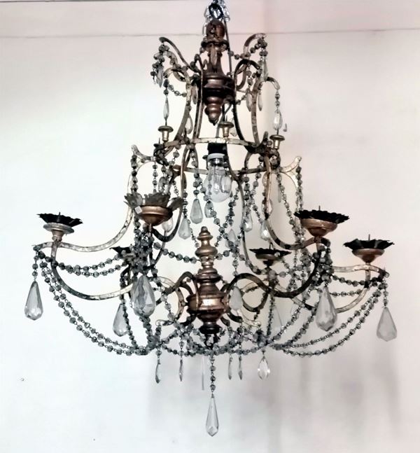 



Lampadario, Toscana, sec. XIX  - Asta Gioielli, Arredi d'antiquariato, Dipinti dal XVI al XX Secolo e Argenti - Poggio Bracciolini Casa d'Aste