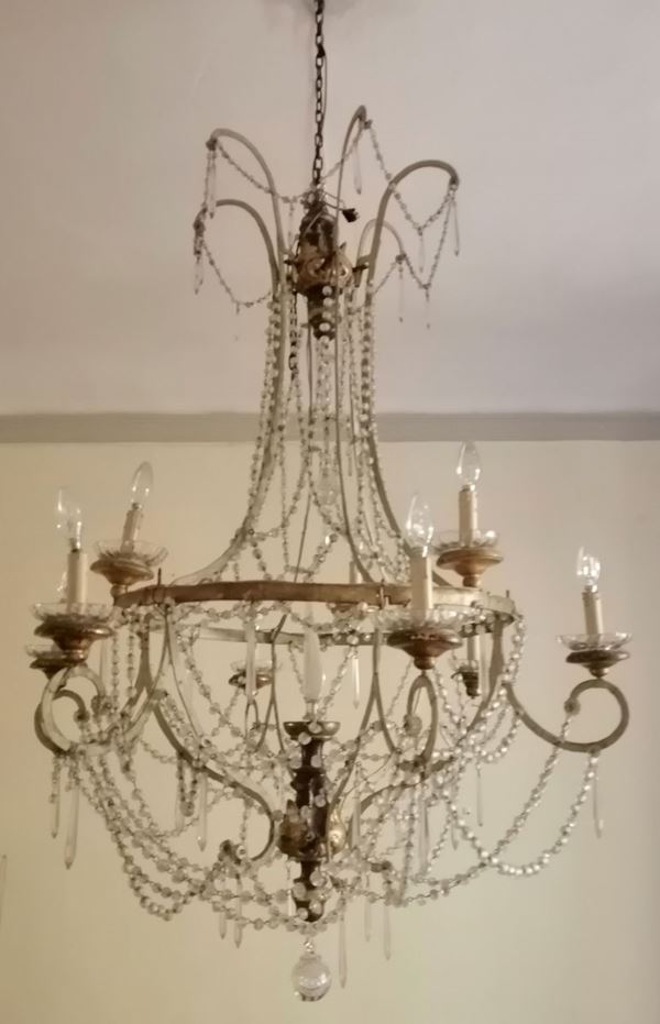 



Lampadario, Toscana, sec. XVIII,  - Asta Gioielli, Arredi d'antiquariato, Dipinti dal XVI al XX Secolo e Argenti - Poggio Bracciolini Casa d'Aste