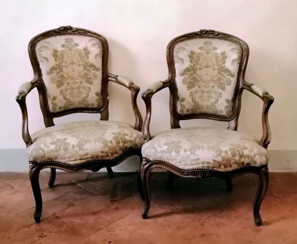 



Coppia di poltroncine, Italia settentrionale, sec. XVIII  - Asta Gioielli, Arredi d'antiquariato, Dipinti dal XVI al XX Secolo e Argenti - Poggio Bracciolini Casa d'Aste