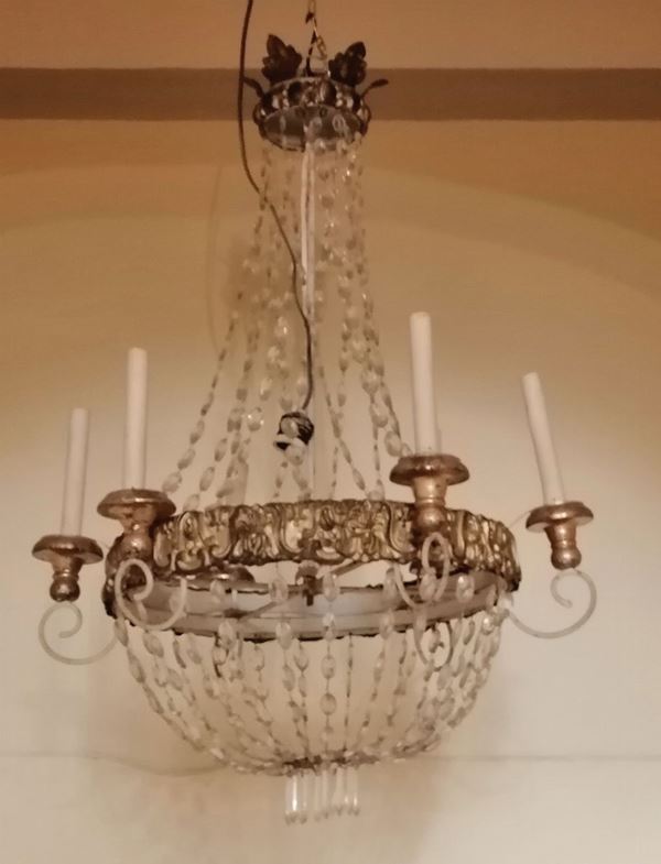 



Lampadario a mongolfiera, Toscana, sec. XIX  - Asta Gioielli, Arredi d'antiquariato, Dipinti dal XVI al XX Secolo e Argenti - Poggio Bracciolini Casa d'Aste