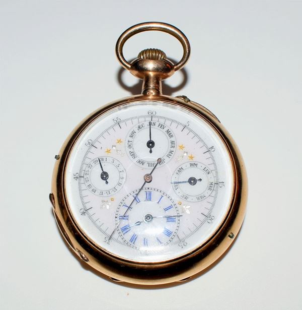 



OROLOGIO DA TASCA SEC. XX , IN ORO GIALLO KT 18