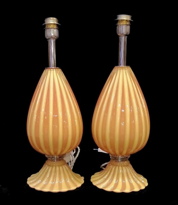 



Coppia di lampade da tavolo, Barovier e Toso