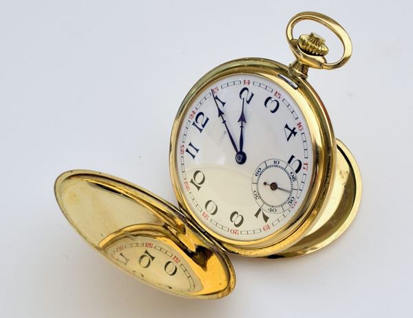 



OROLOGIO DA TASCA&nbsp; SAVONETTE IN ORO GIALLO KT18