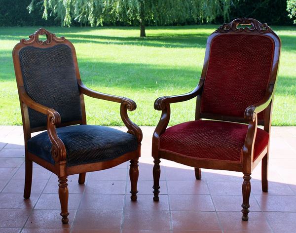 



Due poltrone, sec. XIX  - Asta Collectibles, Arredi antichi e Contemporanei e Gioielli - Poggio Bracciolini Casa d'Aste