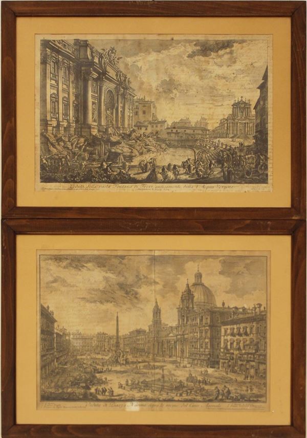 



Due stampe da Giovan Battista Piranesi, sec. XIX