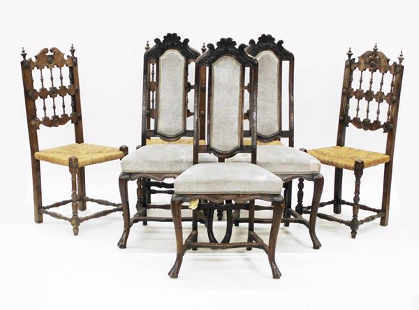 



Sette sedie, sec. XVIII/XX  - Asta Collectibles, Arredi antichi e Contemporanei e Gioielli - Poggio Bracciolini Casa d'Aste