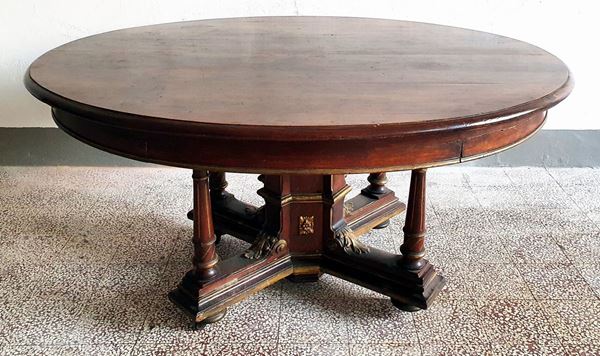 Tavolo, inizi sec. XX,  - Asta Collectibles, Arredi antichi e Contemporanei e Gioielli - Poggio Bracciolini Casa d'Aste