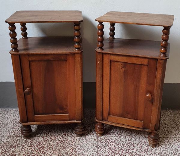 Coppia di comodini, inizi sec. XX  - Asta Collectibles, Arredi antichi e Contemporanei e Gioielli - Poggio Bracciolini Casa d'Aste