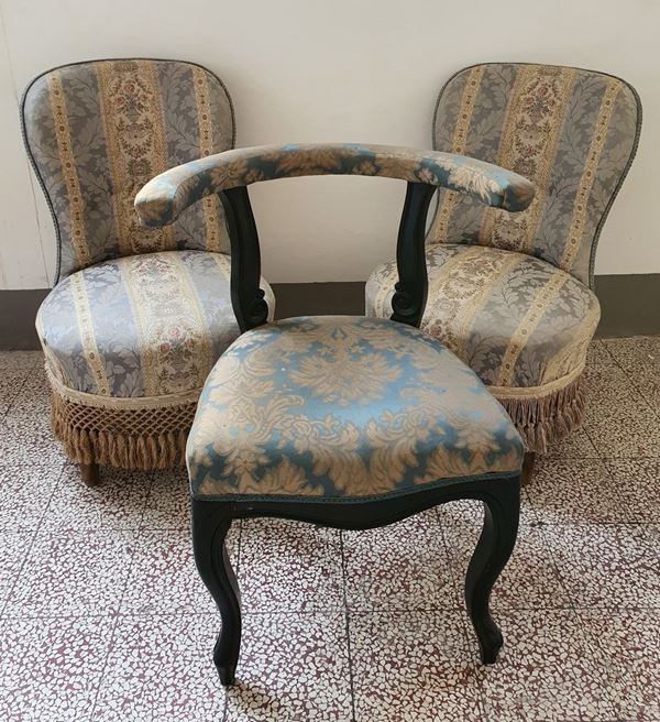 Coppia di poltroncine, sec. XX, 