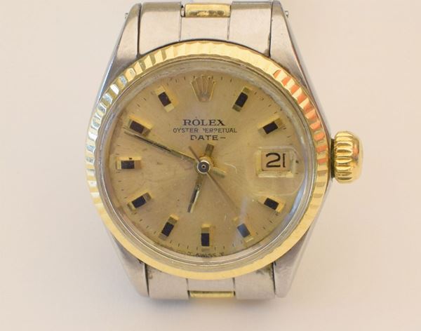 OROLOGIO DA POLSO ROLEX DATE LADY IN ACCIAIO E ORO