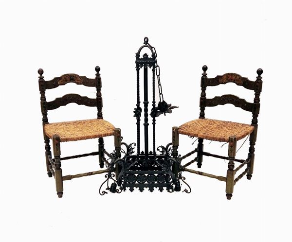



Lumiera, sec. XX, in ferro battuto  - Asta Collectibles, Arredi antichi e Contemporanei e Gioielli - Poggio Bracciolini Casa d'Aste
