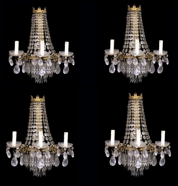 



Serie di quattro applique, in stile Impero