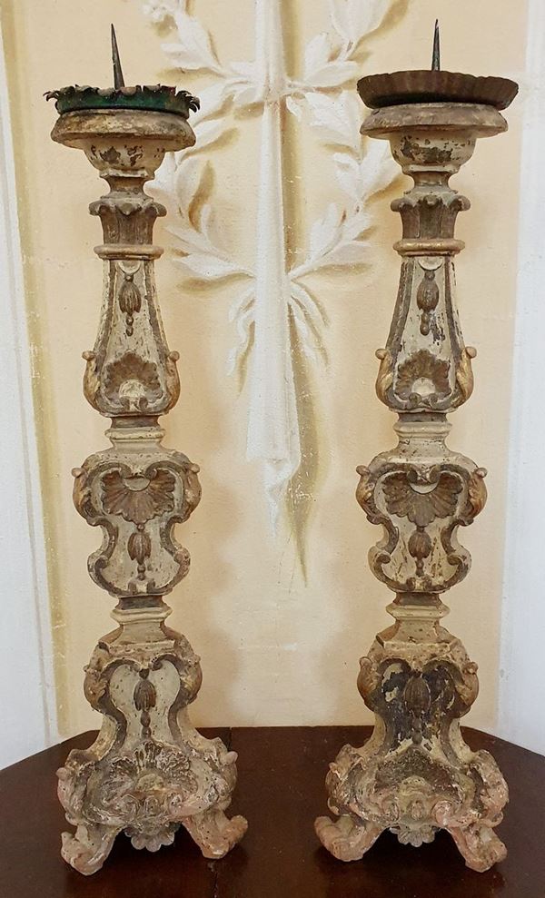 



Coppia di candelabri, sec. XVIII