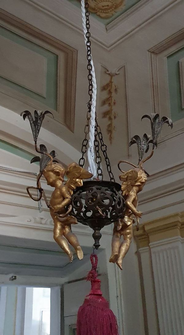 



Piccola lucerna ad uso di lampada, sec. XIX