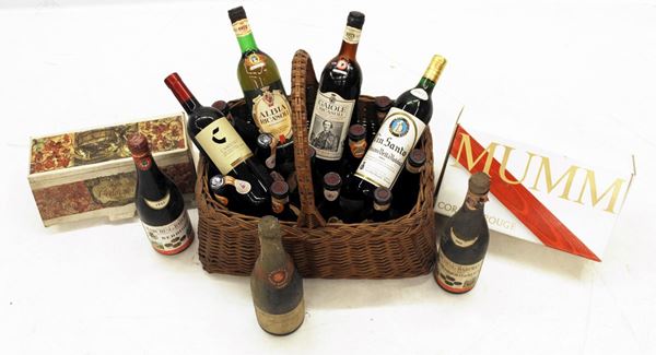 



Lotto di bottiglie di vino, varie tipologie e annate