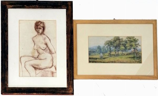  Scuola del sec. XX   - Asta Antiquariato e Sculture, Gioielli e Collezionismo - Poggio Bracciolini Casa d'Aste