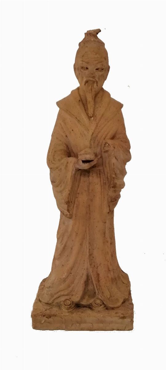 



( - )22- Scultura in terracotta arte orientale
