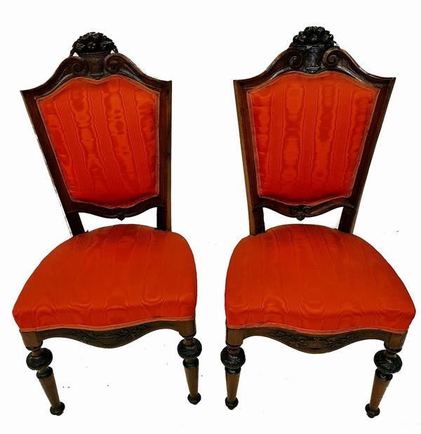 



Coppia di sedie, sec. XIX  - Asta Antiquariato e Sculture, Gioielli e Collezionismo - Poggio Bracciolini Casa d'Aste